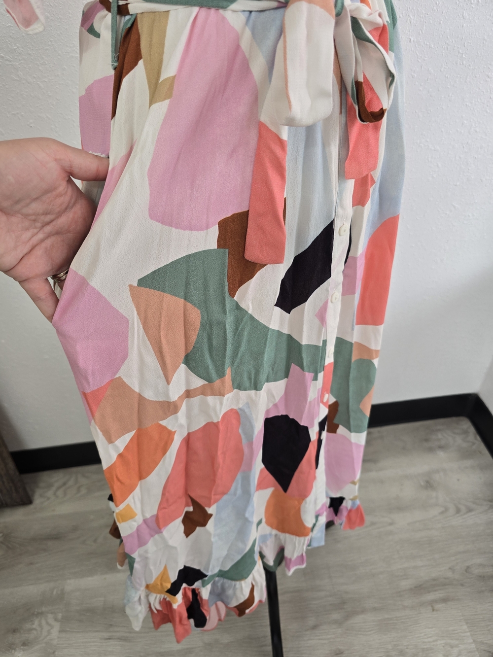 Anthropologie Corey Lynn Calter Anthropologie Soho Abstract Shirtdress Large - Picture 5 of 10